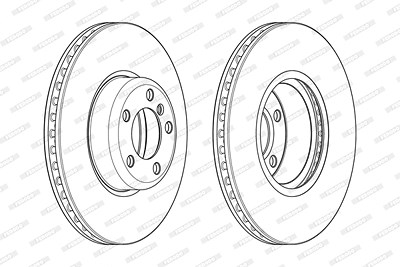 Ferodo 1x Bremsscheibe [Hersteller-Nr. DDF2403C-1] für BMW von FERODO