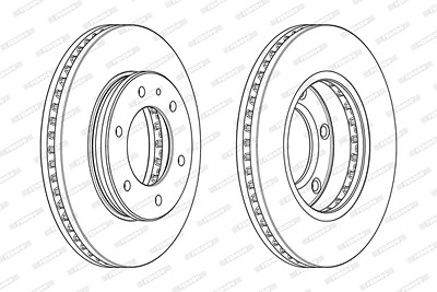 Ferodo 1x Bremsscheibe [Hersteller-Nr. DDF2462C-1] für Ford von FERODO