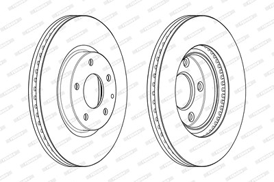 Ferodo Bremsscheibe [Hersteller-Nr. DDF2463C] für Mazda von FERODO