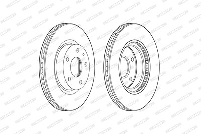 Ferodo Bremsscheibe [Hersteller-Nr. DDF2465C] für Mazda von FERODO