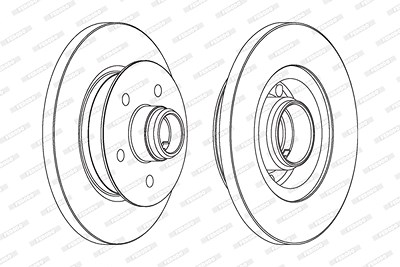 Ferodo 1x Bremsscheibe [Hersteller-Nr. DDF542-1] für VW von FERODO