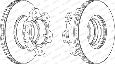 Ferodo 1x Bremsscheibe [Hersteller-Nr. FCR208A] für Mercedes-Benz von FERODO