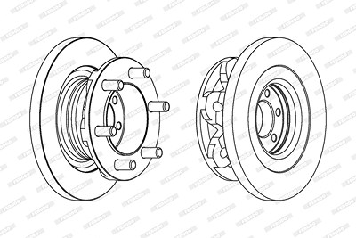 Ferodo 1x Bremsscheibe [Hersteller-Nr. FCR313A] für Iveco von FERODO