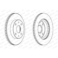 Bremsscheiben FERODO DDF1394C vorne, belüftet, 2 Stück von Ferodo