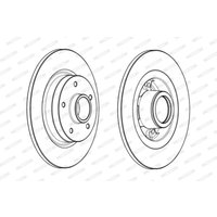 Bremsscheibe FERODO DDF1731-1 hinten, voll, 1 Stück von Ferodo