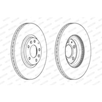 Bremsscheiben FERODO DDF1880C vorne, belüftet, 2 Stück von Ferodo