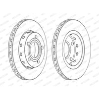 Bremsscheiben FERODO DDF1887C hinten, belüftet, 2 Stück von Ferodo