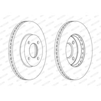 Bremsscheiben FERODO DDF2068C vorne, belüftet, 2 Stück von Ferodo