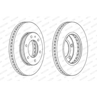 Bremsscheibe FERODO DDF2462C-1 vorne, belüftet, 1 Stück von Ferodo