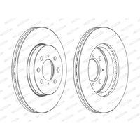 Bremsscheiben FERODO DDF1510C vorne, belüftet, 2 Stück von Ferodo