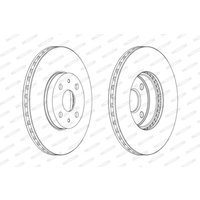 Bremsscheiben FERODO DDF1780C vorne, belüftet, 2 Stück von Ferodo