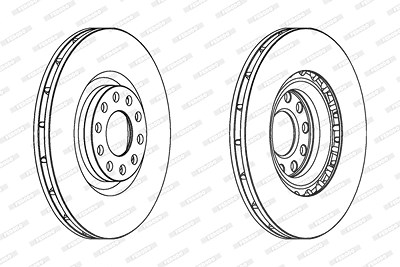 Ferodo 1x Bremsscheibe [Hersteller-Nr. DDF1166C-1] für Audi von FERODO