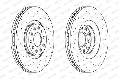 Ferodo 1x Bremsscheibe [Hersteller-Nr. DDF1422C-1] für Audi von FERODO