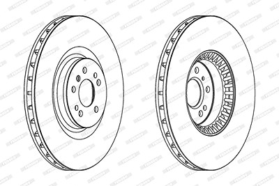 Ferodo 1x Bremsscheibe [Hersteller-Nr. DDF1534C-1] für Mercedes-Benz von FERODO