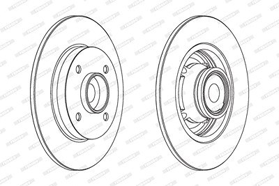 Ferodo 1x Bremsscheibe [Hersteller-Nr. DDF1560-1] für Peugeot, Opel, Citroën, Ds von FERODO