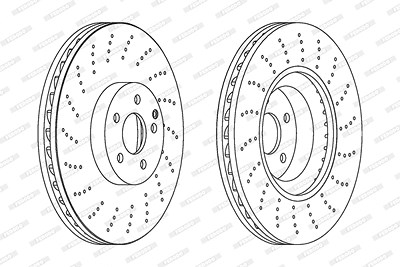 Ferodo 1x Bremsscheibe [Hersteller-Nr. DDF1637C-1] für Mercedes-Benz von FERODO