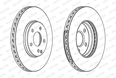 Ferodo 1x Bremsscheibe [Hersteller-Nr. DDF1638C-1] für Mercedes-Benz von FERODO