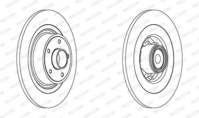 Ferodo 1x Bremsscheibe [Hersteller-Nr. DDF1655-1] für Renault von FERODO