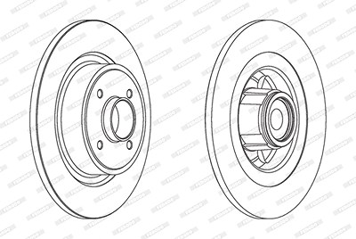 Ferodo 1x Bremsscheibe [Hersteller-Nr. DDF1656-1] für Renault von FERODO