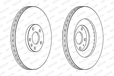 Ferodo 1x Bremsscheibe [Hersteller-Nr. DDF1661C-1] für Audi von FERODO