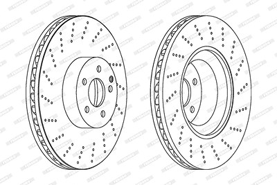 Ferodo 1x Bremsscheibe [Hersteller-Nr. DDF1662C-1] für Mercedes-Benz von FERODO