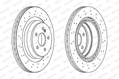 Ferodo 1x Bremsscheibe [Hersteller-Nr. DDF1669C-1] für Mercedes-Benz von FERODO