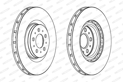 Ferodo 1x Bremsscheibe [Hersteller-Nr. DDF1682C-1] für Volvo von FERODO