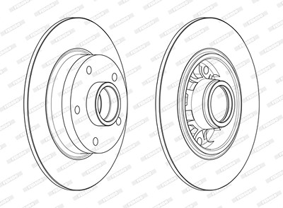 Ferodo 1x Bremsscheibe [Hersteller-Nr. DDF1730-1] für Renault von FERODO