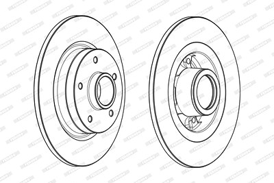 Ferodo 1x Bremsscheibe [Hersteller-Nr. DDF1731-1] für Renault von FERODO