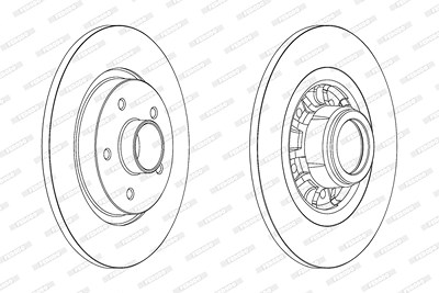 Ferodo 1x Bremsscheibe [Hersteller-Nr. DDF1734-1] für Mercedes-Benz, Renault von FERODO