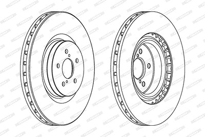 Ferodo 1x Bremsscheibe [Hersteller-Nr. DDF1748C-1] für Subaru von FERODO