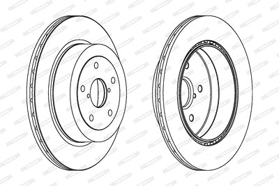 Ferodo 1x Bremsscheibe [Hersteller-Nr. DDF1751C-1] für Subaru von FERODO