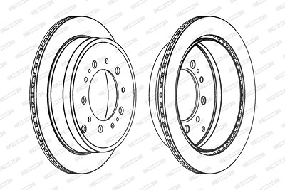 Ferodo 1x Bremsscheibe [Hersteller-Nr. DDF1799C-1] für Toyota von FERODO