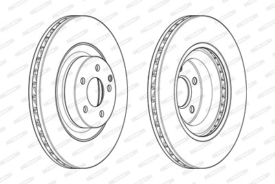 Ferodo 1x Bremsscheibe [Hersteller-Nr. DDF1905C-1] für Mercedes-Benz von FERODO