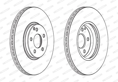 Ferodo 1x Bremsscheibe [Hersteller-Nr. DDF1908C-1] für Mercedes-Benz von FERODO