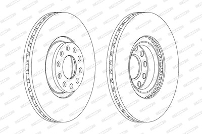 Ferodo 1x Bremsscheibe [Hersteller-Nr. DDF1983C-1] für Audi von FERODO