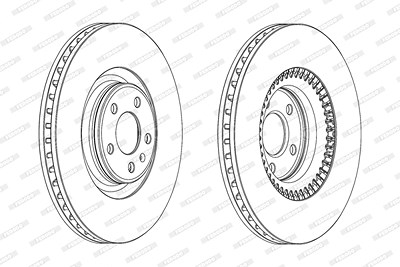 Ferodo 1x Bremsscheibe [Hersteller-Nr. DDF1987C-1] für Audi von FERODO