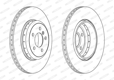Ferodo 1x Bremsscheibe [Hersteller-Nr. DDF2037VC-1] für BMW von FERODO