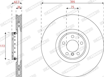 Ferodo 1x Bremsscheibe [Hersteller-Nr. DDF2041RVC-1] für BMW von FERODO