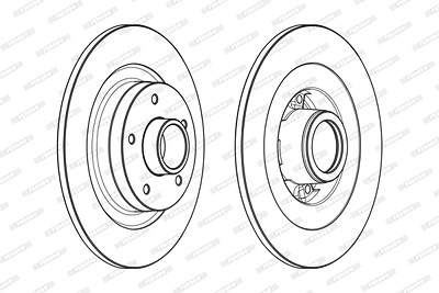 Ferodo 1x Bremsscheibe [Hersteller-Nr. DDF2185-1] für Renault von FERODO