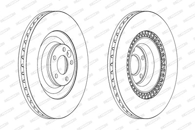 Ferodo 1x Bremsscheibe [Hersteller-Nr. DDF2222C-1] für Audi von FERODO