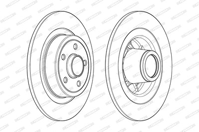 Ferodo 1x Bremsscheibe [Hersteller-Nr. DDF2264-1] für Renault von FERODO