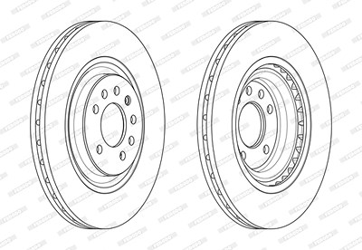 Ferodo 1x Bremsscheibe [Hersteller-Nr. DDF2595C-1] für Opel, Vauxhall von FERODO