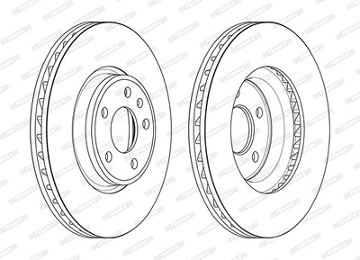 Ferodo 1x Bremsscheibe [Hersteller-Nr. DDF2596C-1] für Audi von FERODO