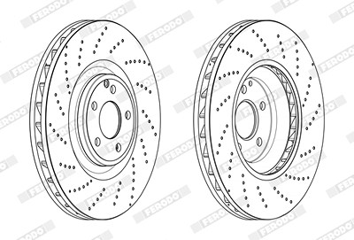 Ferodo 1x Bremsscheibe [Hersteller-Nr. DDF2610C-1] für Mercedes-Benz von FERODO