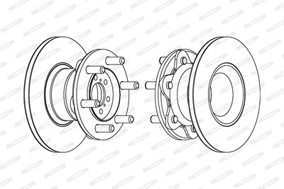 Ferodo 1x Bremsscheibe [Hersteller-Nr. FCR104A] für Iveco von FERODO