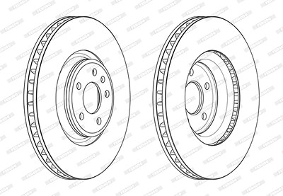 Ferodo 1x Bremsscheibe Vorderachse [Hersteller-Nr. DDF2598C-1] für Audi, VW von FERODO