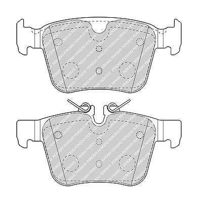 Ferodo Bremsbeläge hinten (Satz) [Hersteller-Nr. FDB4927] für Jaguar, Land Rover, Polestar, Volvo von FERODO