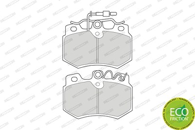 Ferodo Bremsbeläge mit VWK vorne (Satz) [Hersteller-Nr. FDB455] für Peugeot von FERODO
