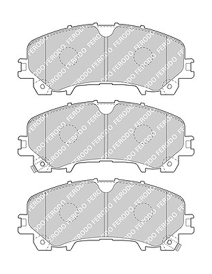 Ferodo Bremsbelagsatz, Scheibenbremse [Hersteller-Nr. FDB4998] für Infiniti, Nissan, Renault von FERODO
